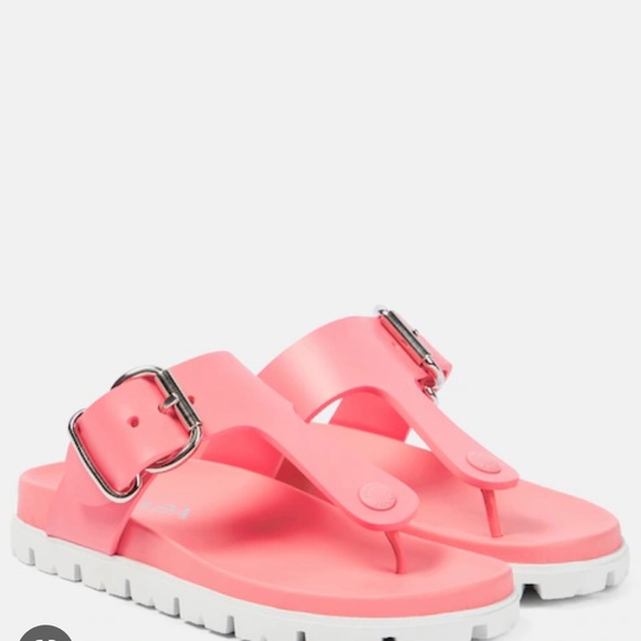 Prada “Fussbet” Thong Lug Sole Slides 38 New - Picture 2 of 8